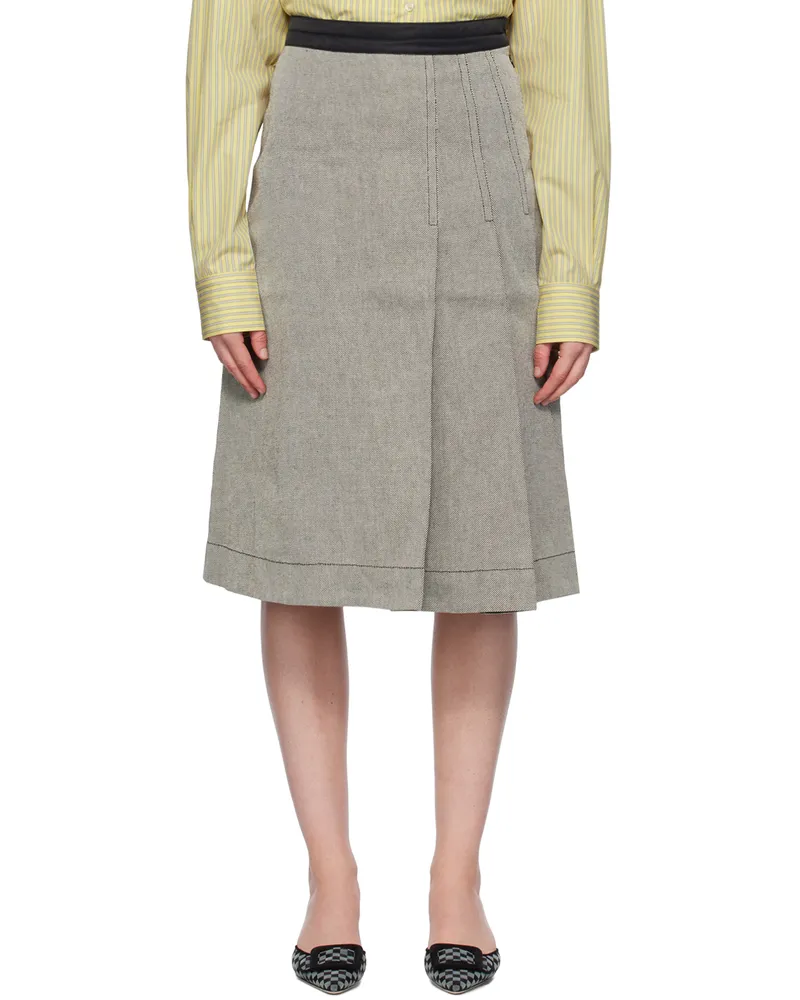 Saks Potts Gray Wimbledon Midi Skirt Pepper