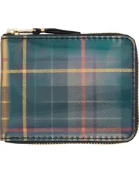 Comme des Garçons Yellow & Green Lenticular Tartan Wallet Yellow