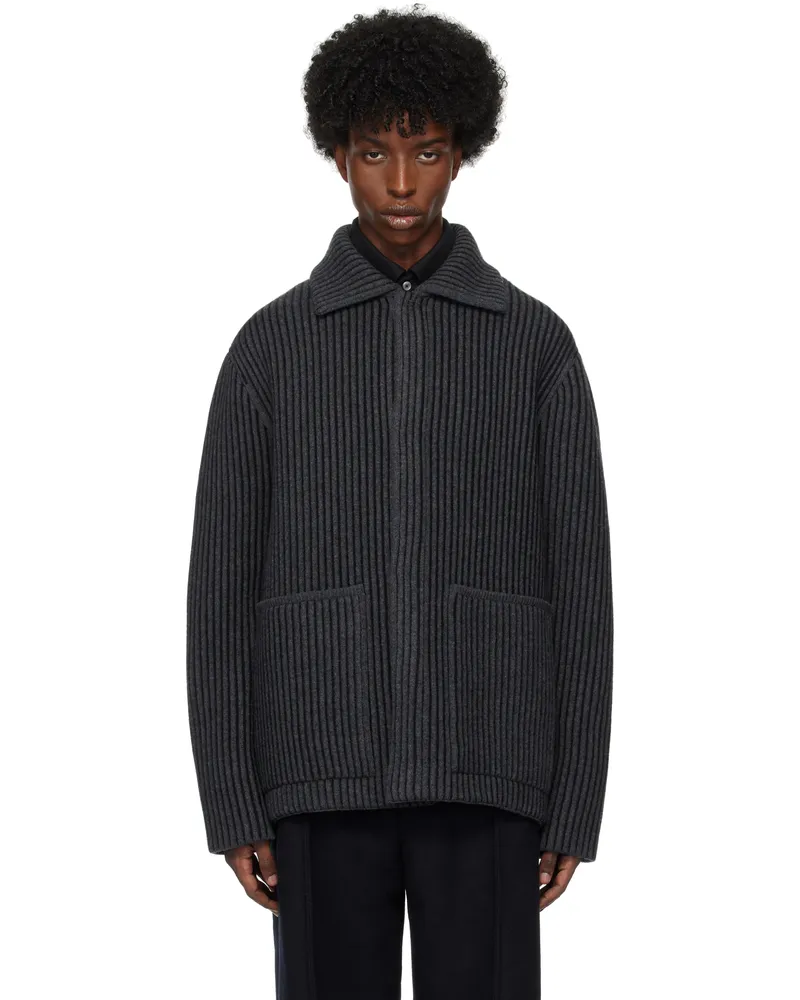 Ermenegildo Zegna Gray Wool & Cashmere Chore Jacket K07