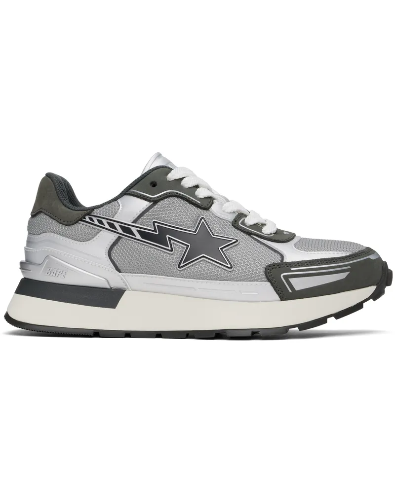 BAPE Gray CROSS STA Sneakers