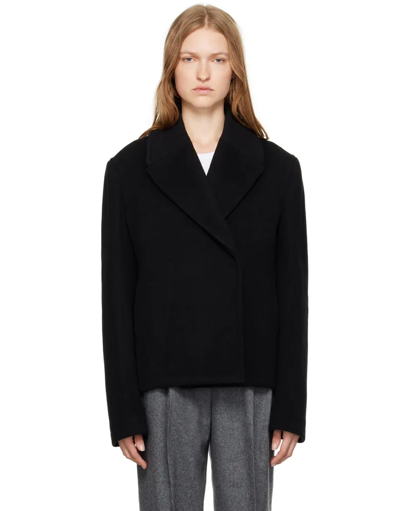 Totême Black Cropped Jacket Black