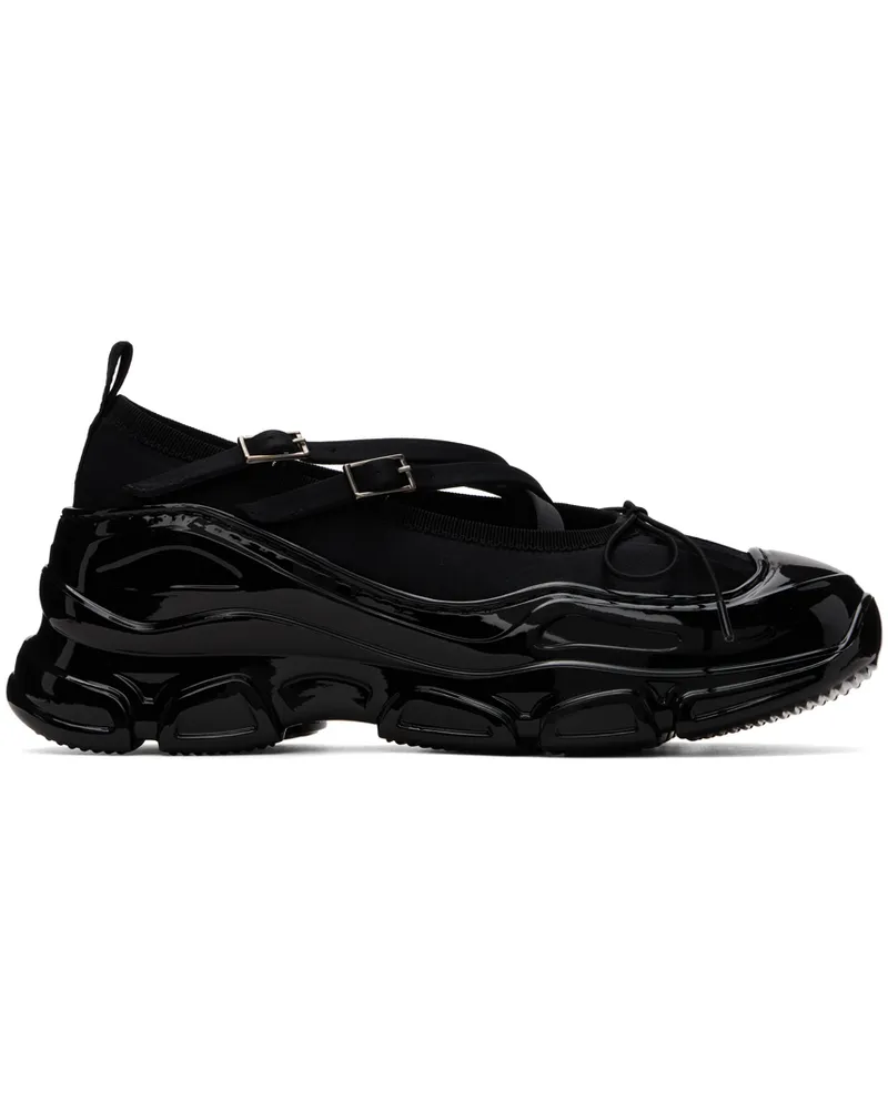 Simone Rocha Black Classic Criss Cross Tracker Ballerina Sneakers Black