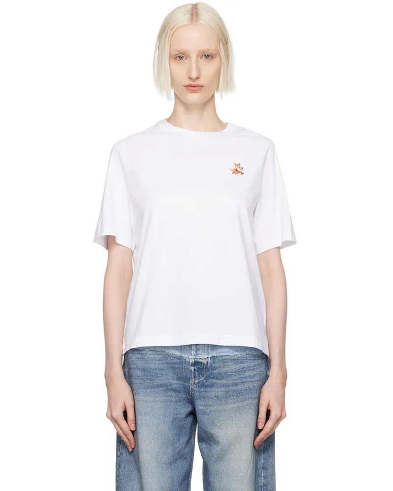 Kitsuné White Speedy Fox Patch Comfort T-shirt P100