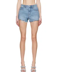 Alexander Wang Blue Bite Denim Shorts Vintage