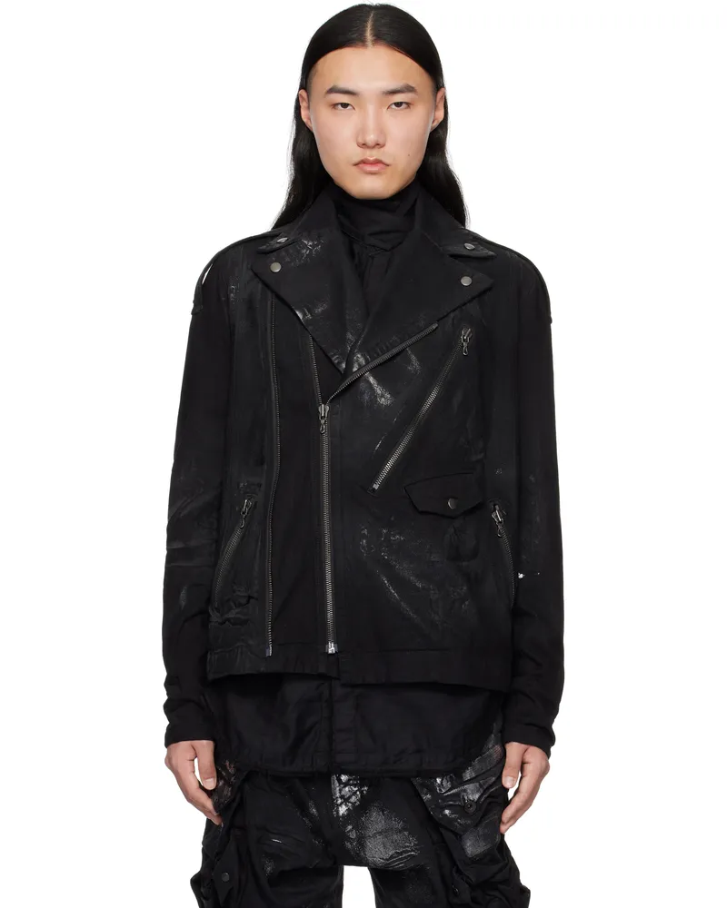 Julius Black Ana-Moto JD Biker Denim Jacket Black
