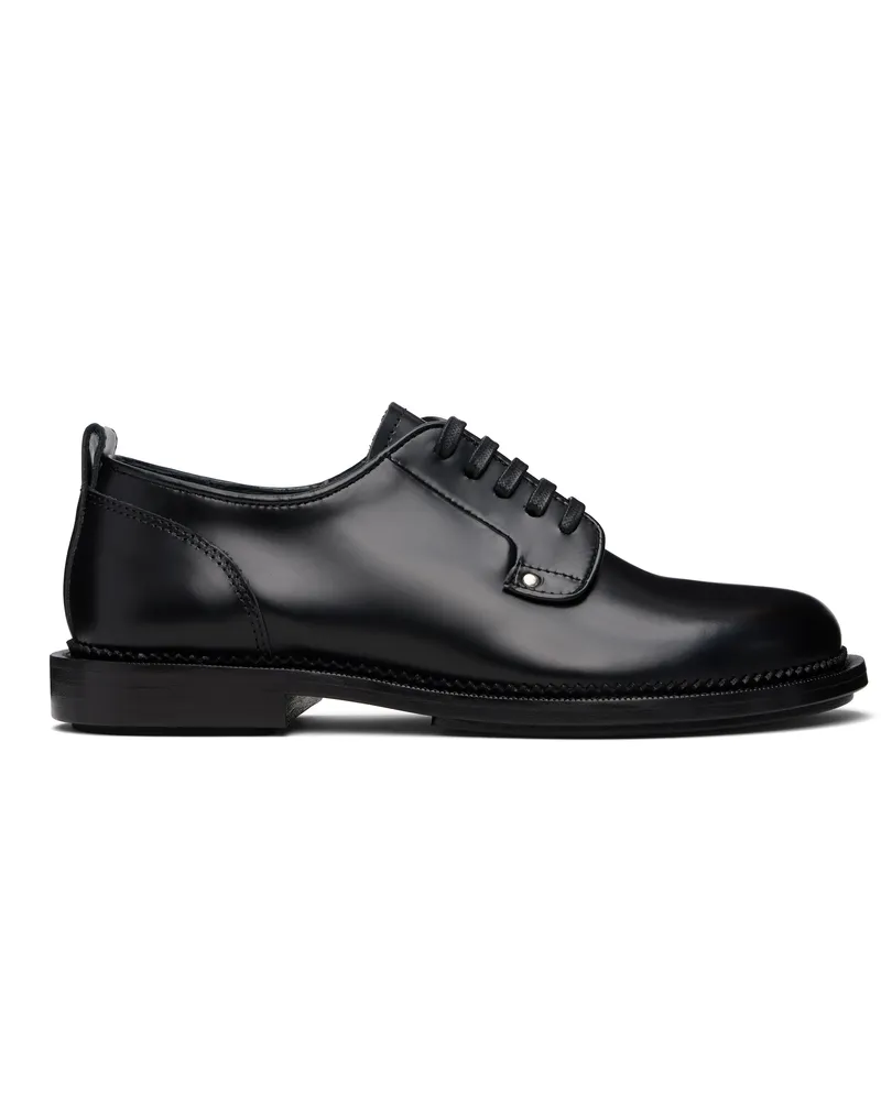 AMI Paris Black Leather Anatomical Toe Derbys 001