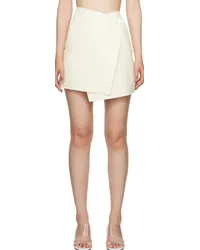 By Malene Birger Off-White Esmaa Leather Miniskirt 03c