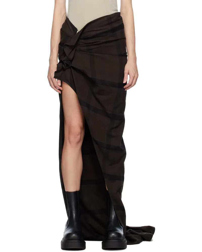 Rick Owens Brown Edfu Maxi Skirt 78p