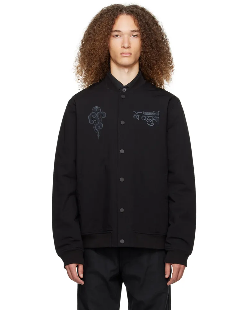 maharishi Black Dragon Tour Bomber Jacket Black