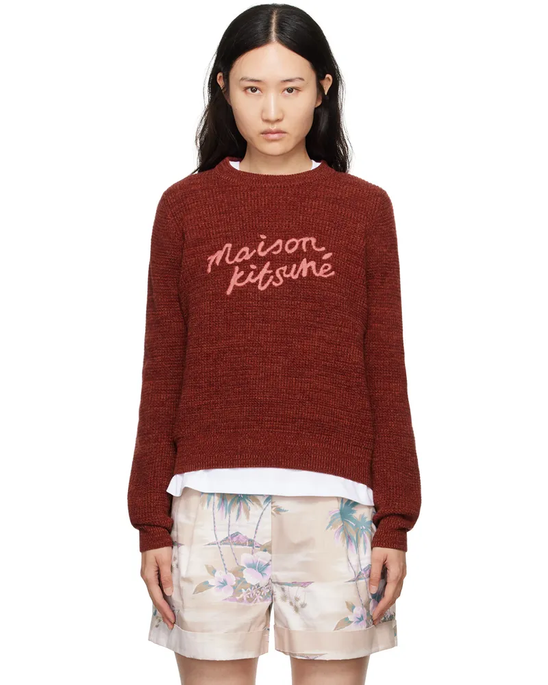 Kitsuné Red Handwriting Comfort Sweater 0017