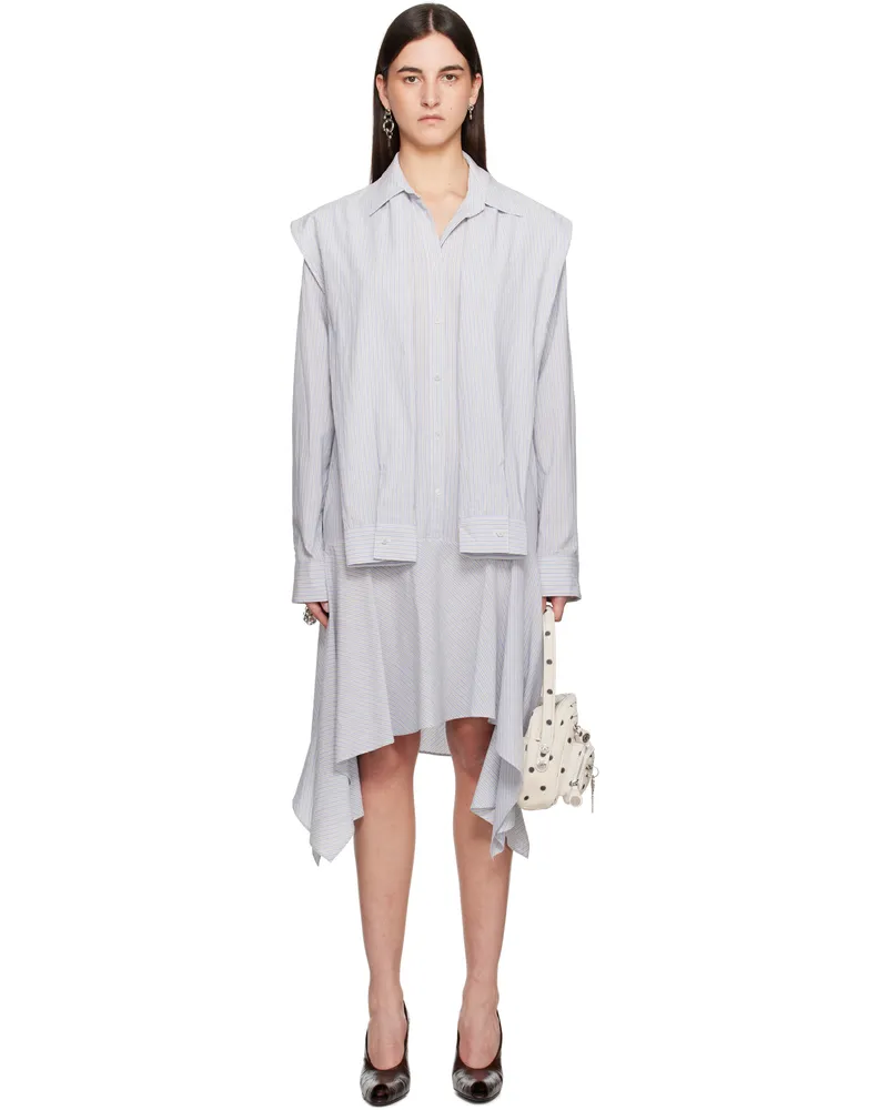 Acne Studios Blue Layered Midi Dress Af2