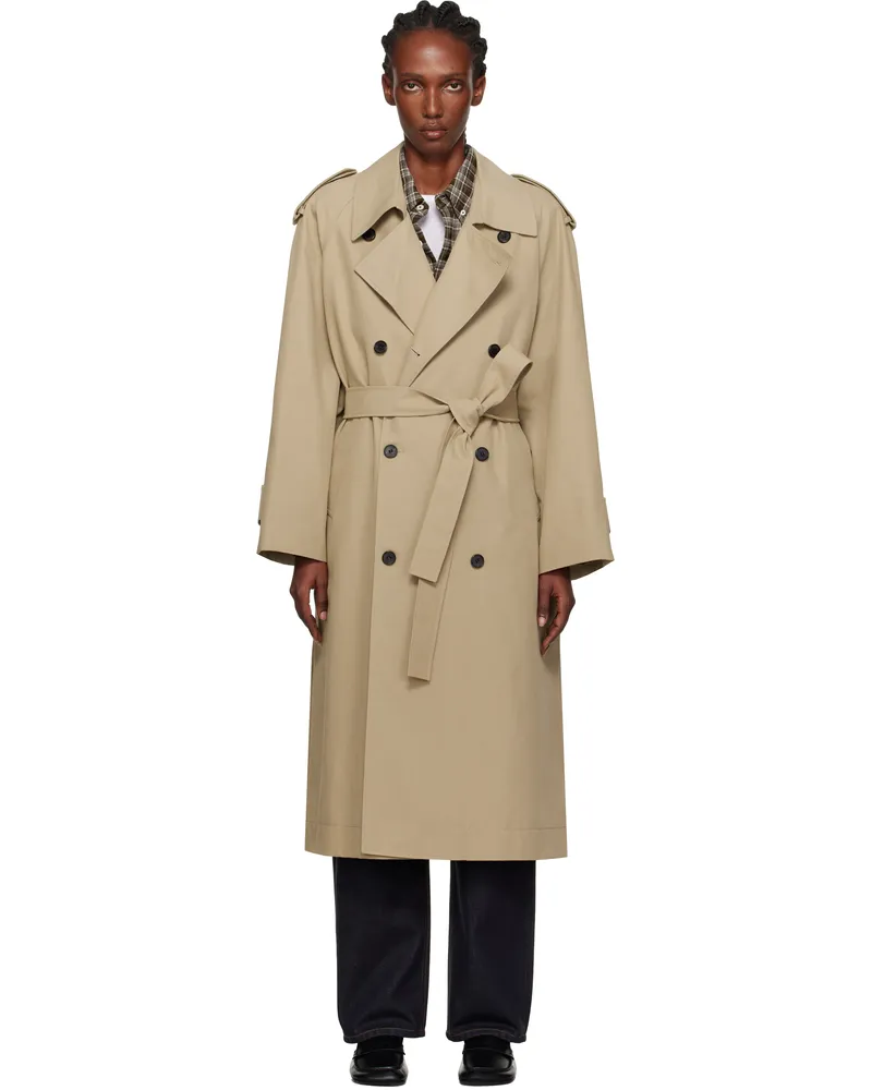 Dunst Tan Unisex Oversized Trench Coat Beige