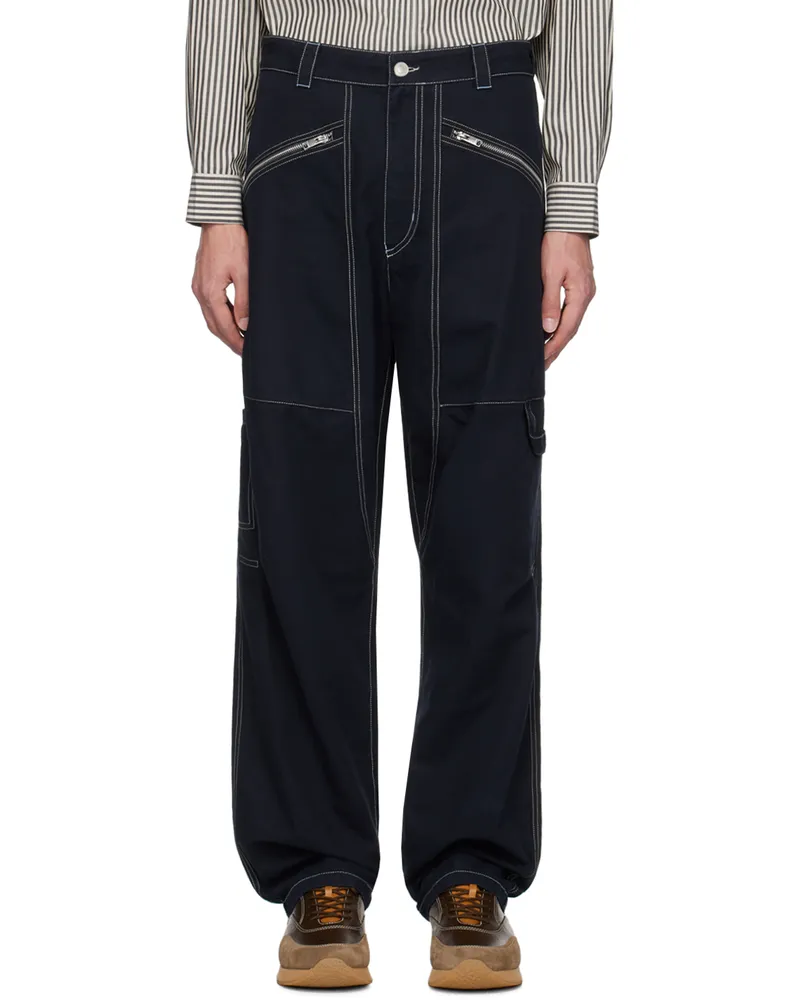 Isabel Marant Navy Farker Trousers 30mi