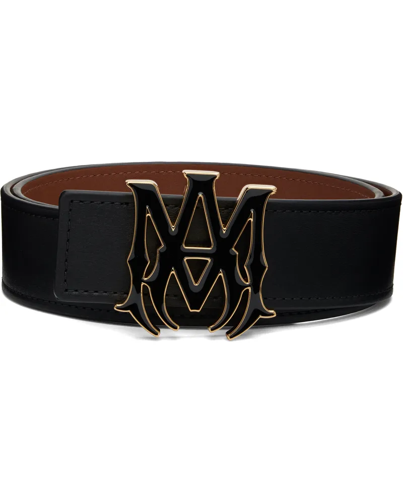 Amiri Black MA 4CM Enamel Belt Black
