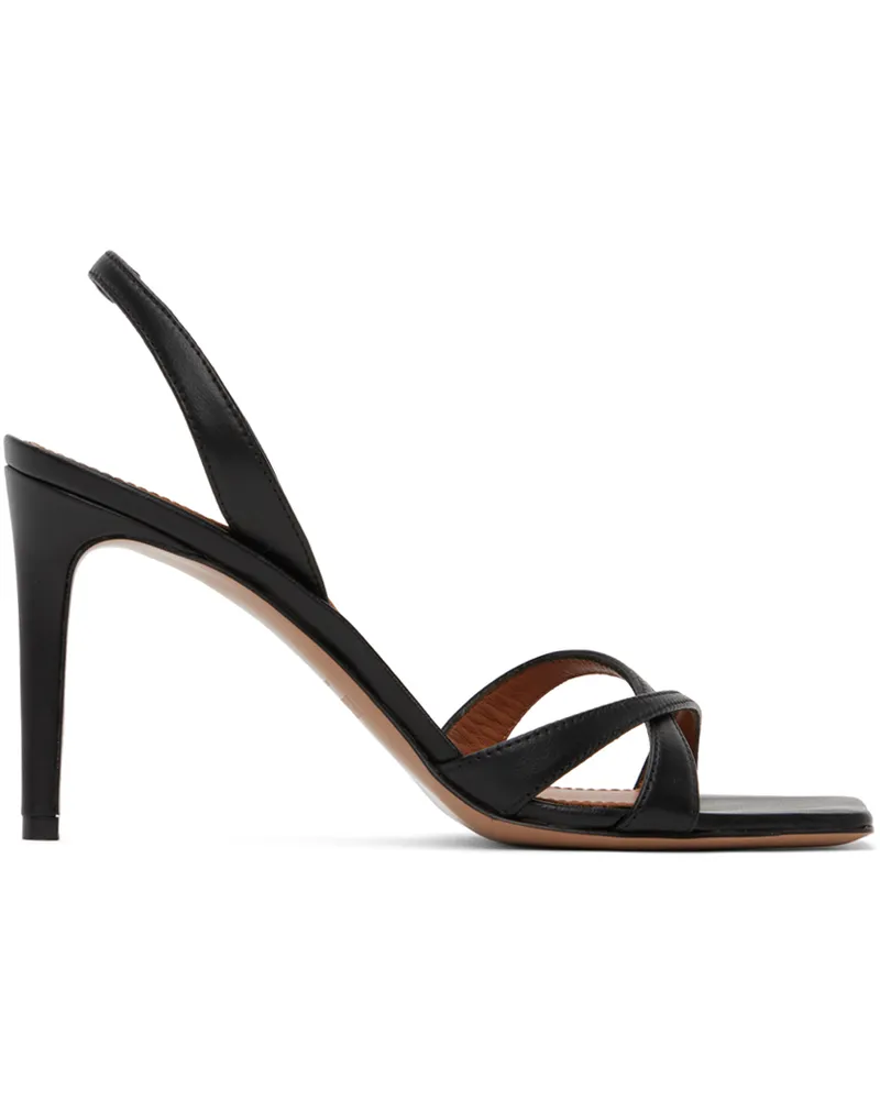 Paris Texas Black Stiletto Slingback 85 Heeled Sandals Black