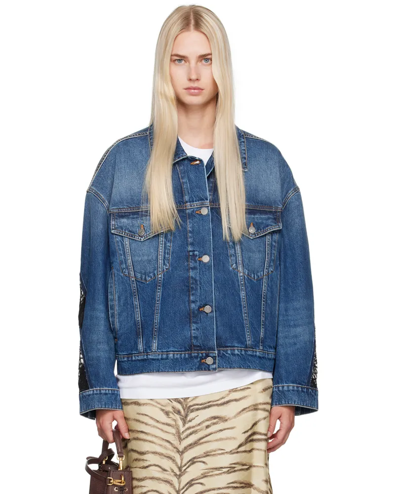 Stella McCartney Blue Faded Denim Jacket 4071