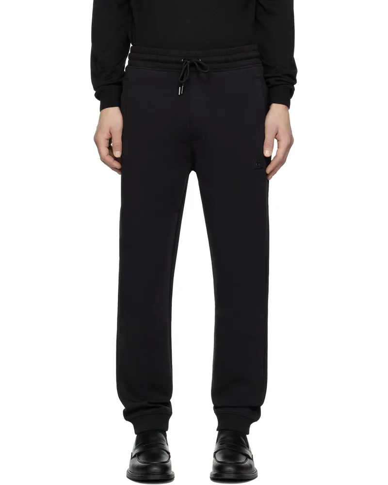 HUGO BOSS Black Stacked Logo Tracksuit Sweatpants 001-black