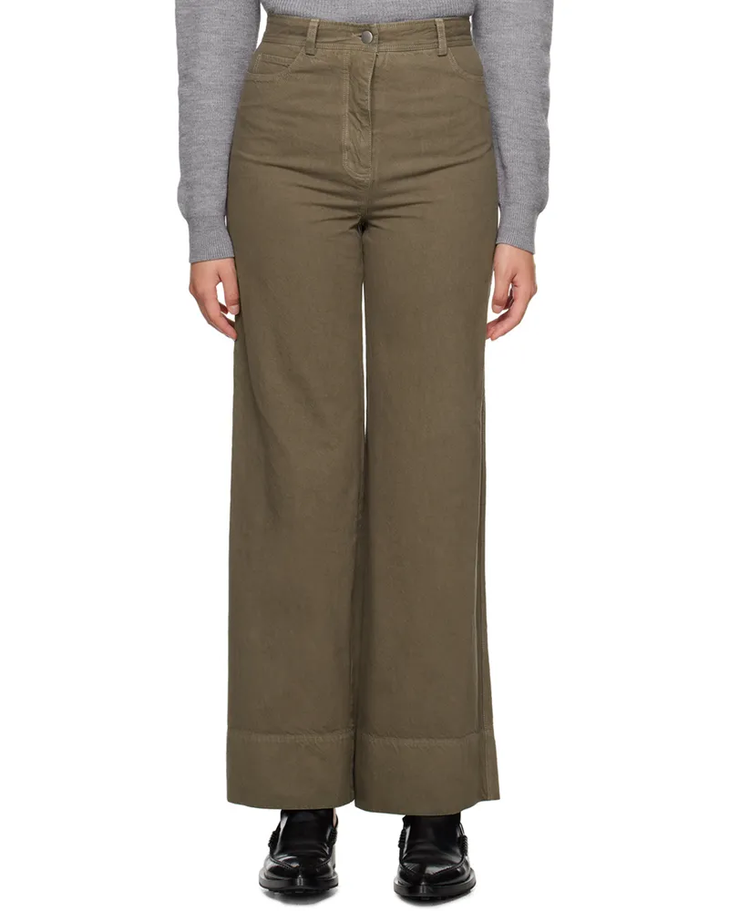 Mark Kenly Domino Tan Studio Khaki Prestyn Trousers Tobacco