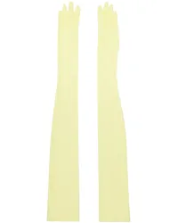 Dries van Noten Yellow Long Gloves Pale