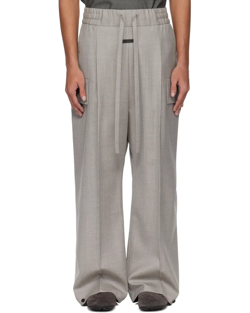 Fear of God Gray Wide Leg Cargo Pants Melange