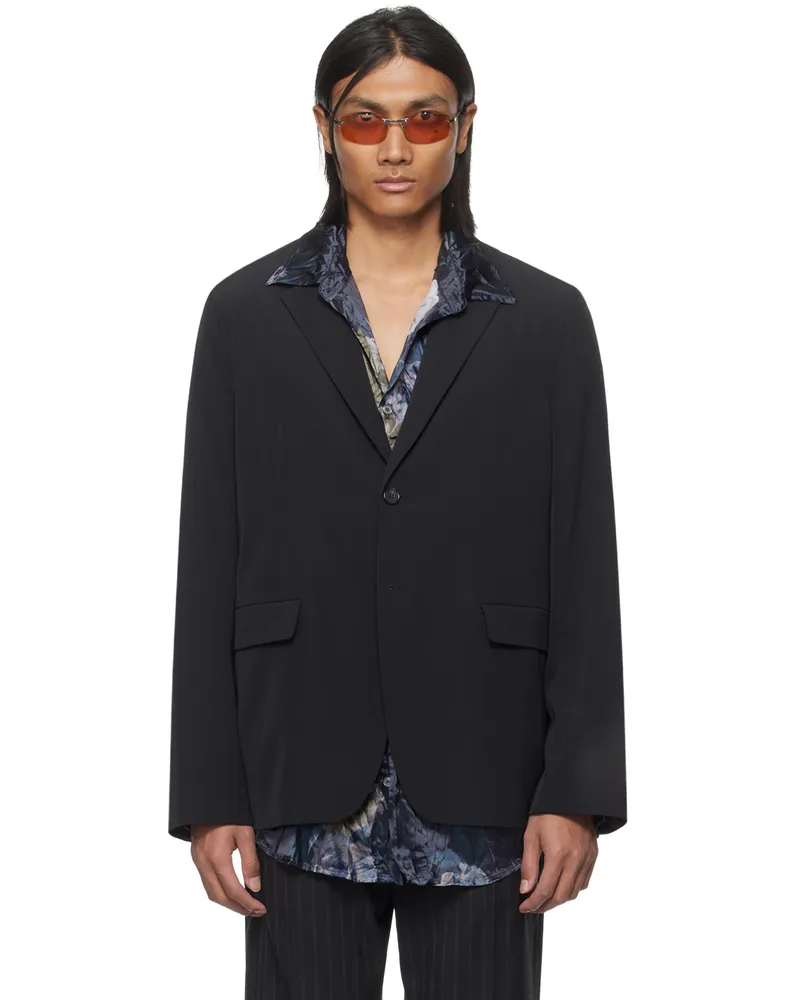 Acne Studios Black Single-Breasted Blazer 900