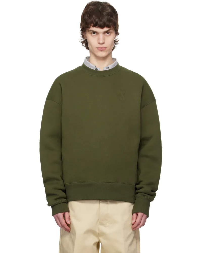 AMI Paris Green Ami de Coeur Sweatshirt 376