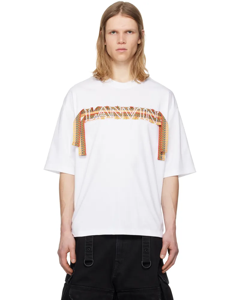 Lanvin White Curb Lace Oversized T-Shirt Optic