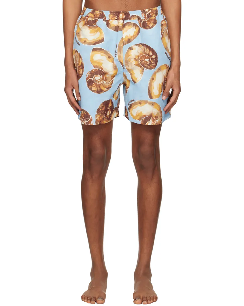 Nanushka Blue Kenan Swim Shorts Seashell