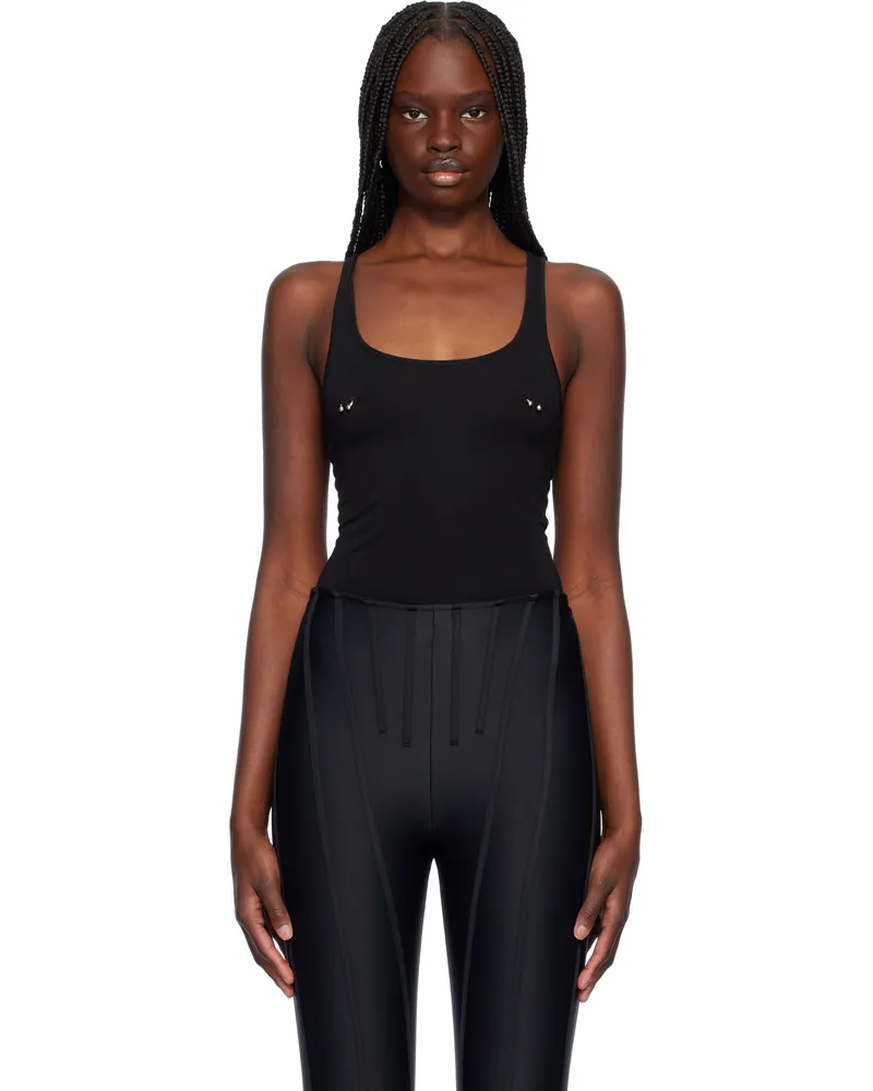 Thierry Mugler Black Pierced Tank Bodysuit 1999