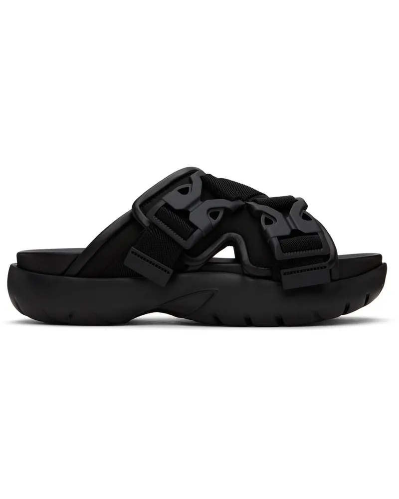 Bottega Veneta Black Snap Slide Sandals 1000