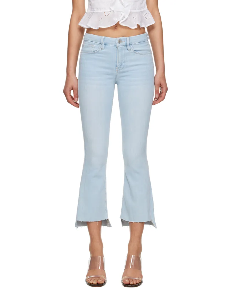 Frame Denim Blue 'Le Crop Mini Boot' Jeans Clarity