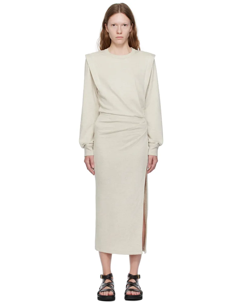 Étoile Isabel Marant Beige Mafalda Midi Dress 23ec