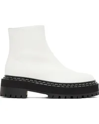 Proenza Schouler White Lug Sole Platform Boots Natural