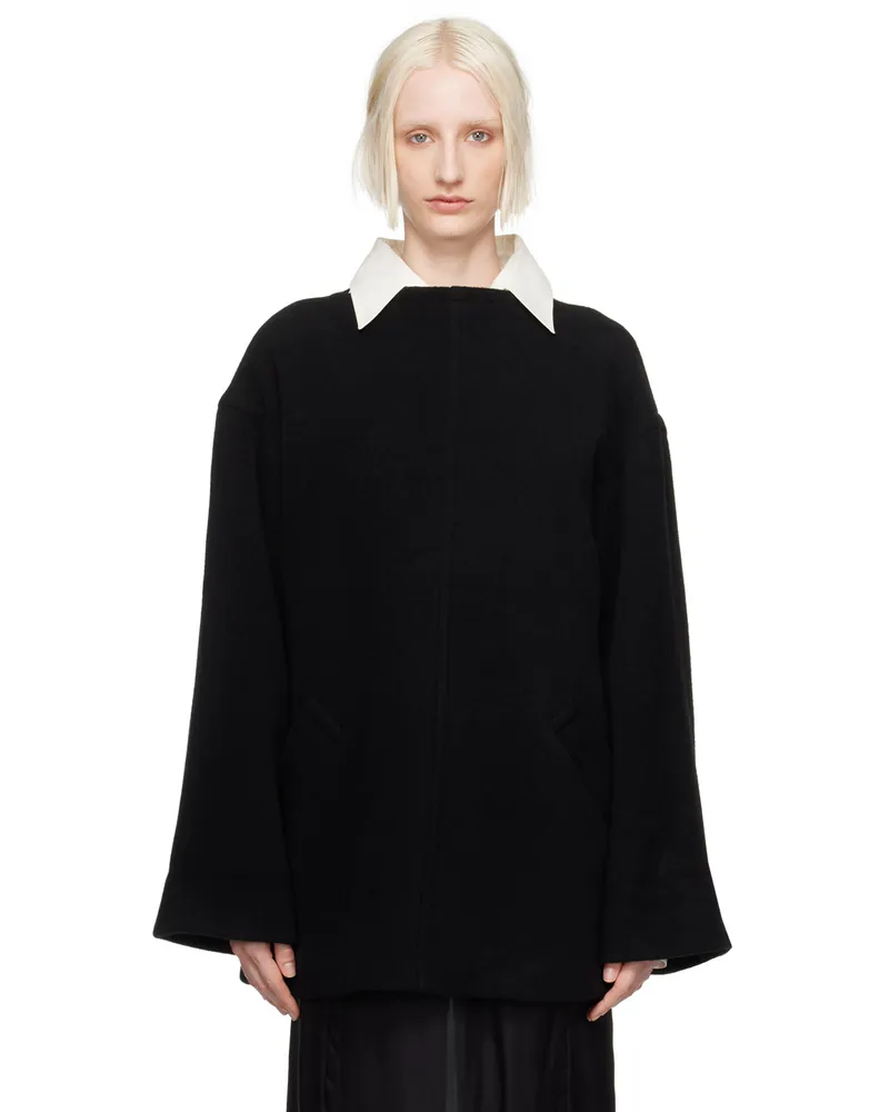 Maison Margiela Black Boat Neck Sweatshirt 900
