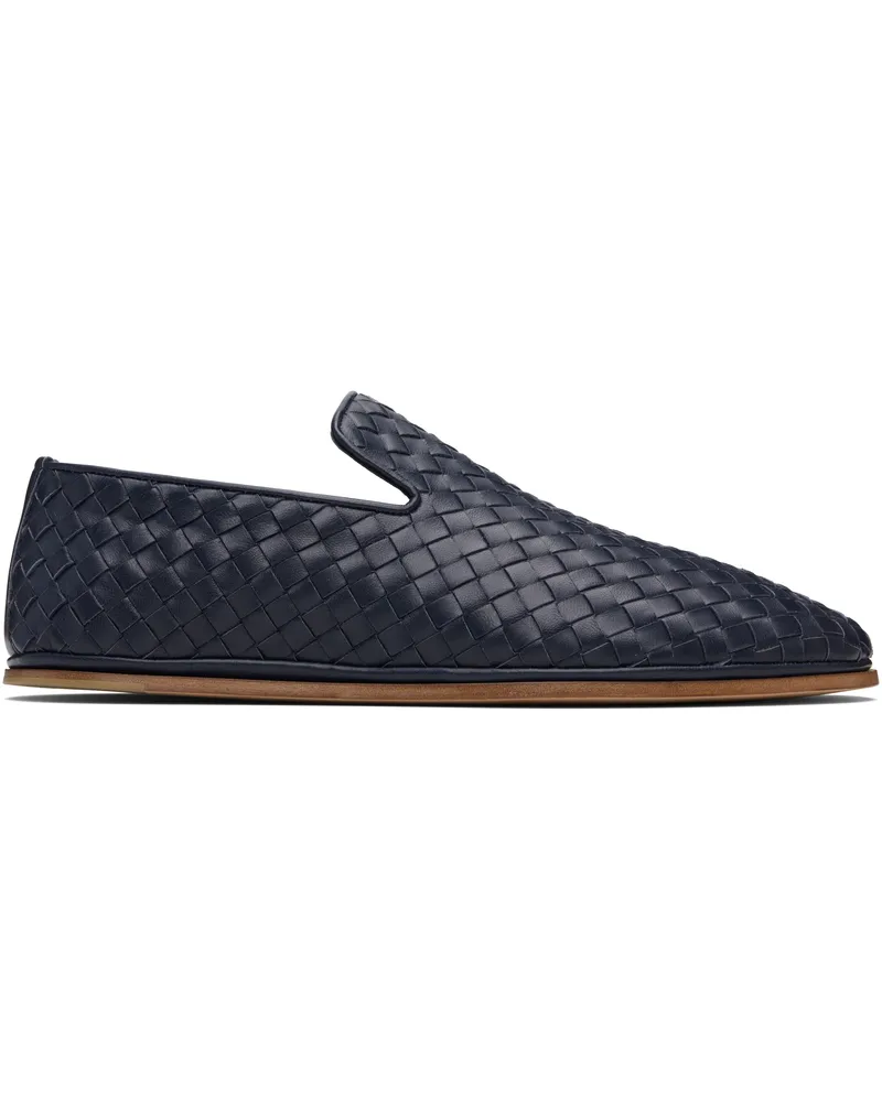 Bottega Veneta Navy Sunday Slippers 4259