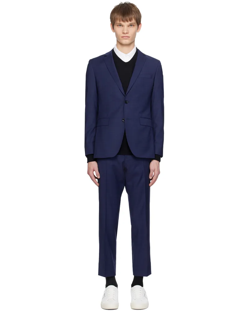 HUGO BOSS Navy Notched Lapel Suit 404-dark
