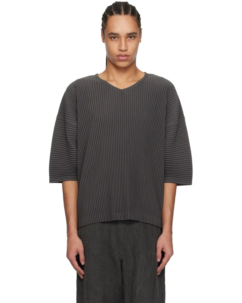 Issey Miyake Gray Monthly Color March T-shirt 13-charcoal