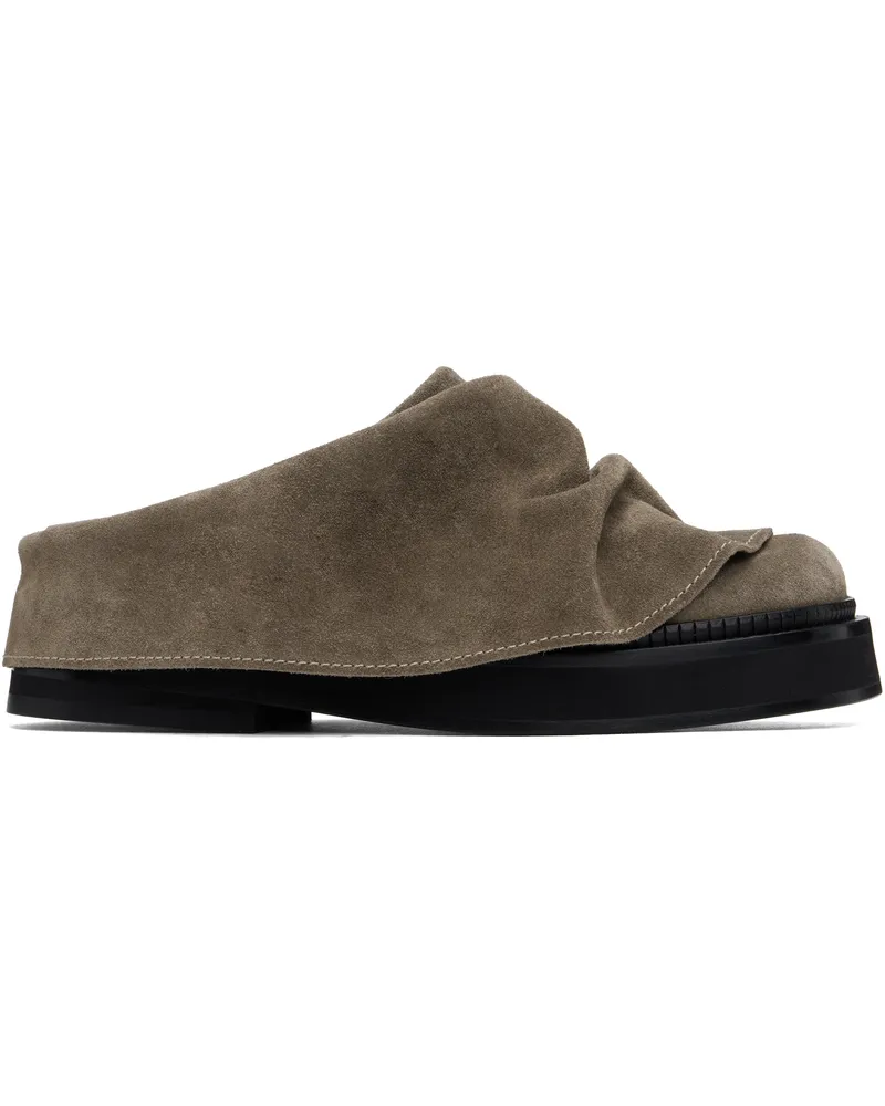 ATTICO Taupe Mini Robin Slip-on Loafers 215
