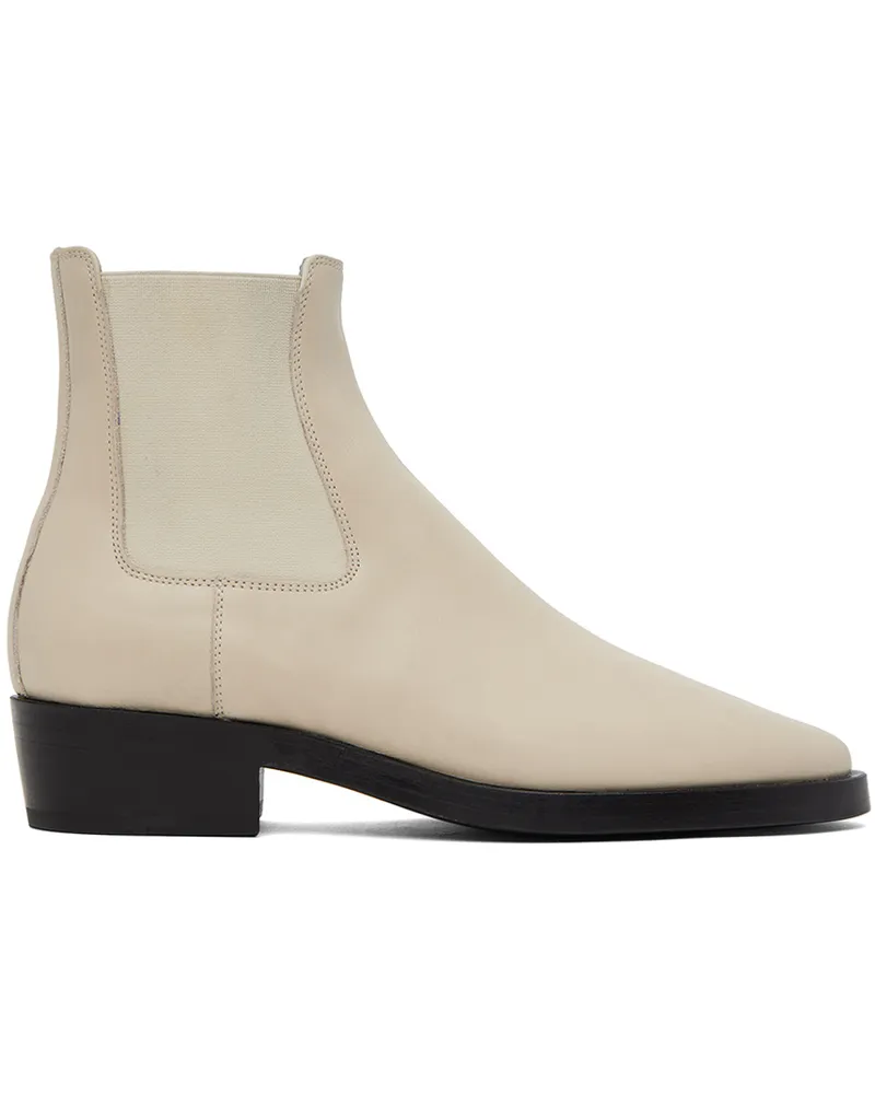 Fear of God Beige Cowboy Chelsea Boots Greige