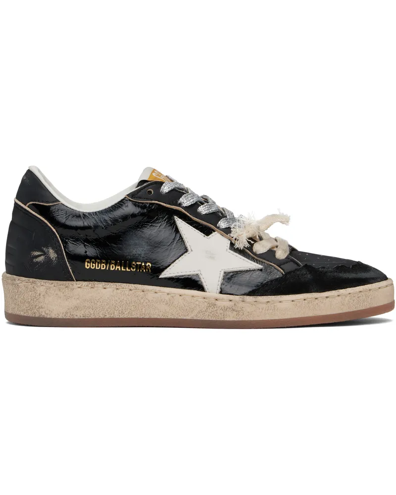 Golden Goose Black Ball Star Destroyed Toe Sneakers 90477