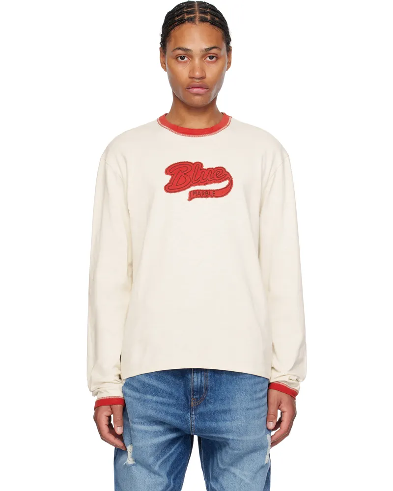 BLUEMARBLE Off-White Cotton Flame T-shirt Wht