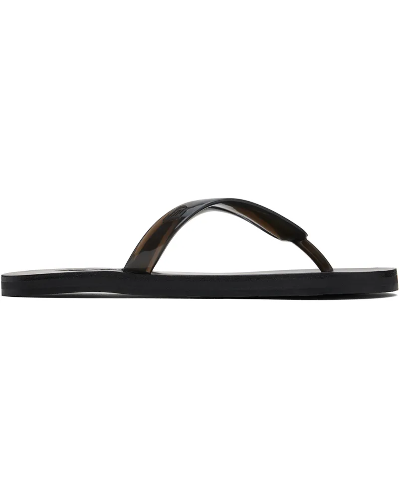 Ancient Greek Sandals Black Saionara Jelly Flip-Flops Black
