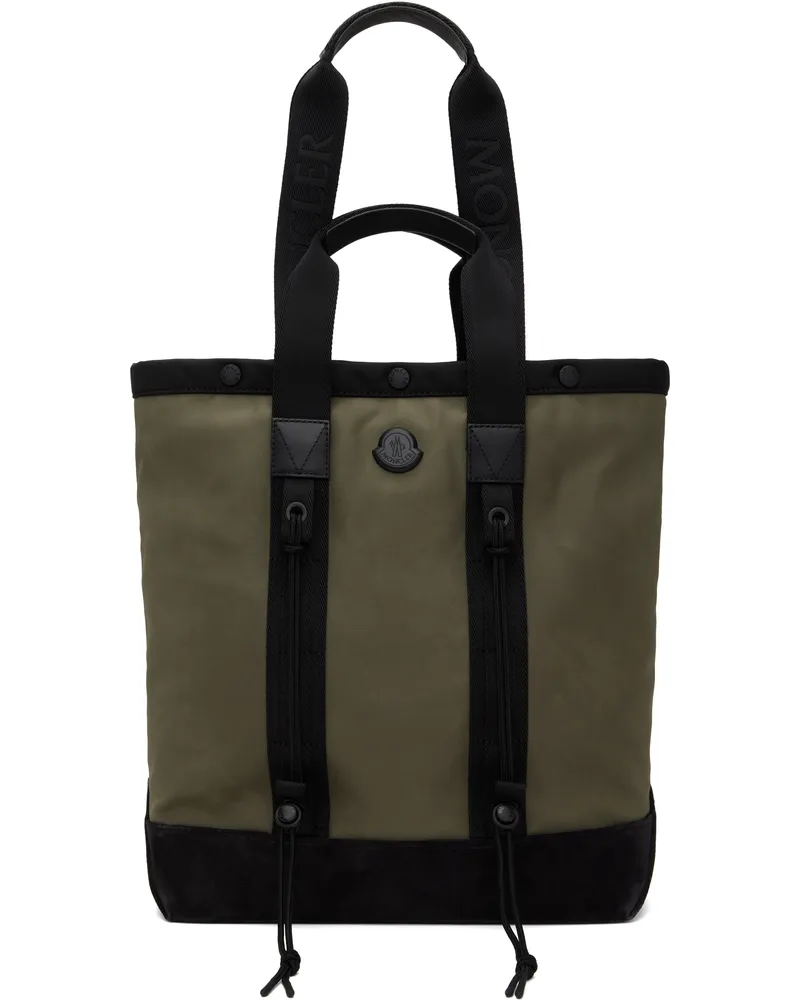 Moncler Khaki & Black Small Tech Tote 823