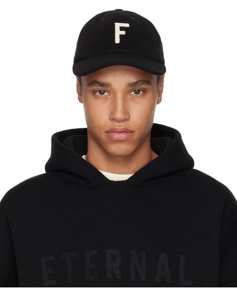 Fear of God Black Wool Baseball Cap Black