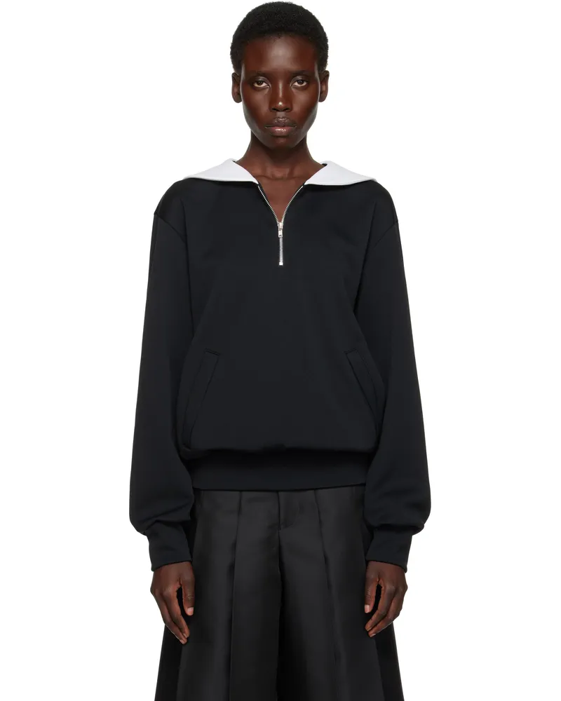 Comme des Garçons Black Half-Zip Sweatshirt 1
