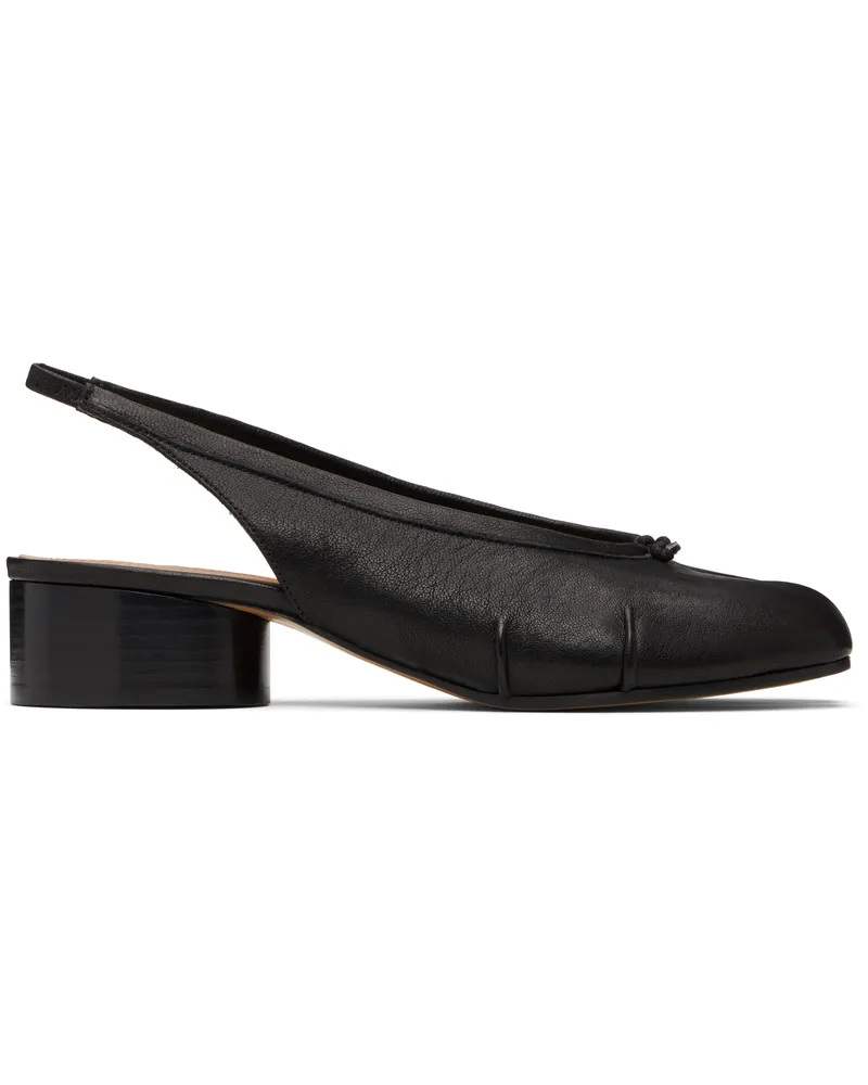 Maison Margiela Black Tabi New Ballerina Slingback Heels T8013