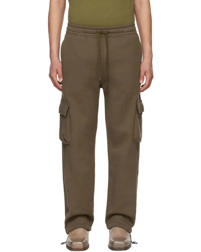 John Elliott + Co Brown Corpus Cargo Sweatpants Cedar