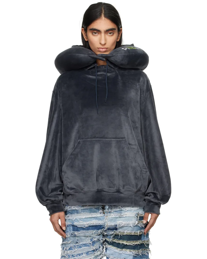 Doublet Navy Neck Pillow Hoodie Navy