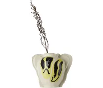Off-White & Yellow Comedy Tragedy Vase