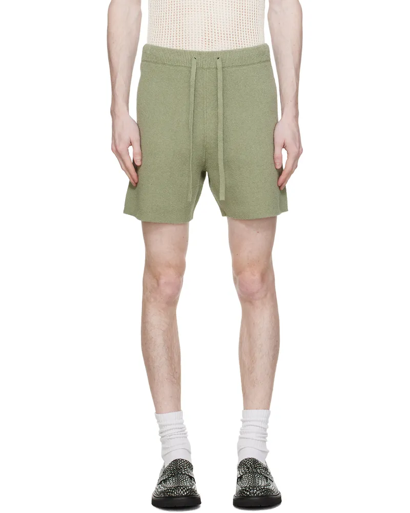 Nanushka Green Walter Shorts Faded
